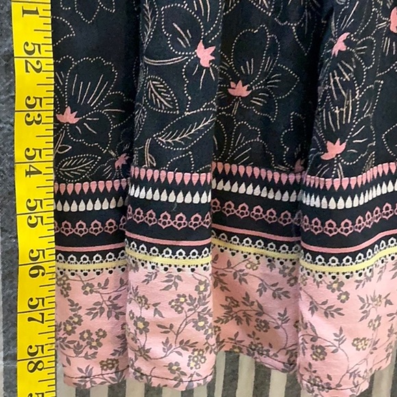 NWT LoveStitch dress Maxi Love Stitch bohemian rayon tiered elastic waist S - Picture 12 of 14